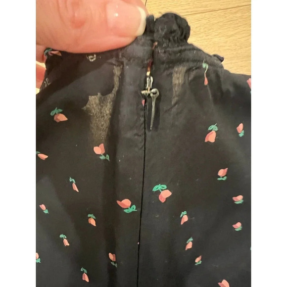 Ann Taylor LOFT 3/4 Sleeve Black Floral Print Midi Dress - Picture 6 of 7